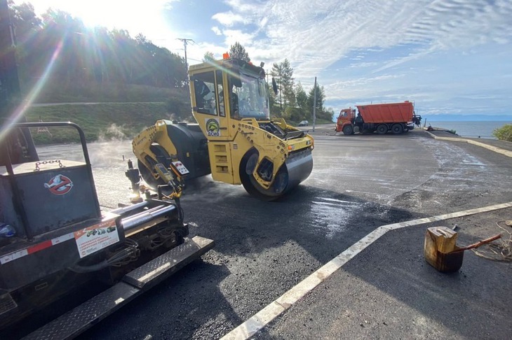 Создание парковок в Листвянке. Фото пресс-службы правительства Иркутской области