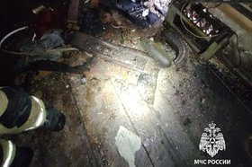 Место пожара. Фото пресс-службы ГУ МЧС России по Иркутской области