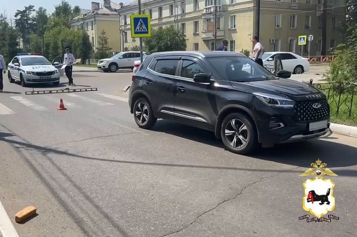 ДТП в Ангарске. Скриншот видео пресс-службы ГУ МВД России по Иркутской области