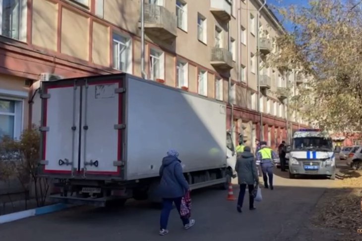 Место ДТП. Скриншот видео ГИБДД