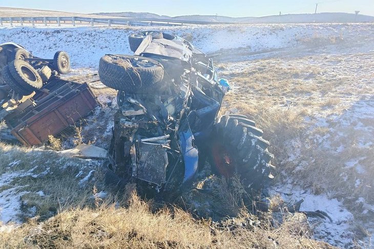 ДТП в Эхирит-Булагатском районе. Фото Госавтоинспекции Иркутской области