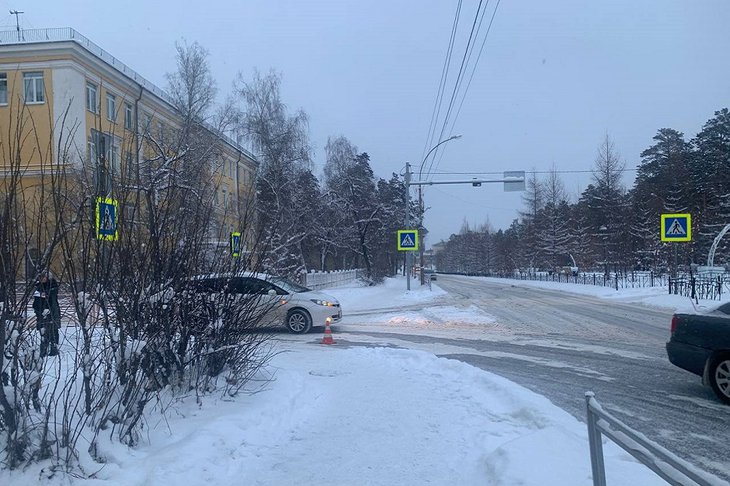 Место ДТП. Фото пресс-службы Госавтоинспекции Иркутской области