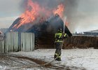 Пожар в частном доме. Фото пресс-службы ГУ МЧС России по Иркутской области