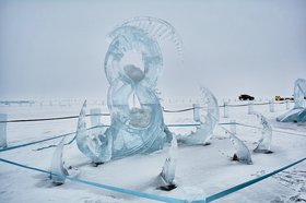Скульптура изо льда. Фото Маргариты Романовой, IRK.ru