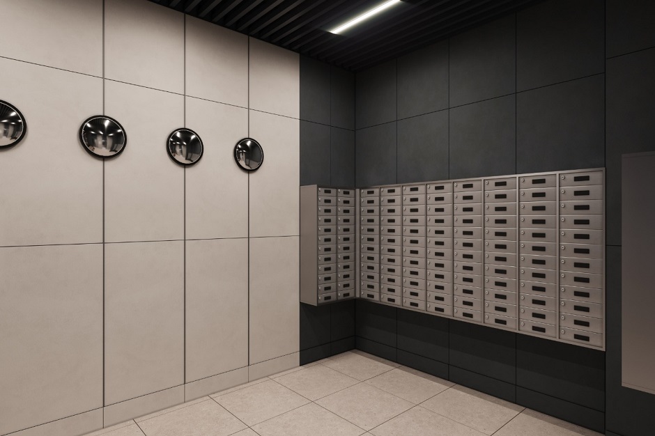 Стены отделаны керамогранитом