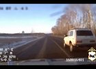 Погоня за нарушителем на «Ниве» в Черемховском районе. Скриншот видео пресс-службы ГУ МВД России по Иркутской области