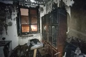 Горевшая квартира на Желябова. Фото ГУ МЧС России по Иркутской области