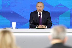 Владимир Путин, пресс-конференция и прямая линия в 2023 году. Фото с сайта Кремля