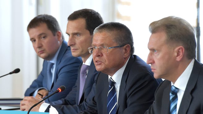 Доклад Алексея Улюкаева. Фото пресс-службы правительства России