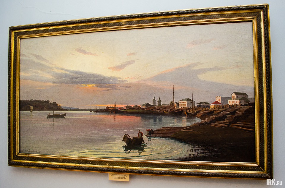 Картина Н.Ф. Добровольского — «Набережной реки Ангары в Иркутске» 1886 год.