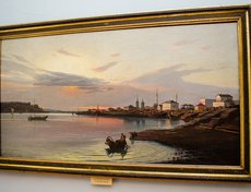 Картина Н.Ф. Добровольского — «Набережной реки Ангары в Иркутске» 1886 год.