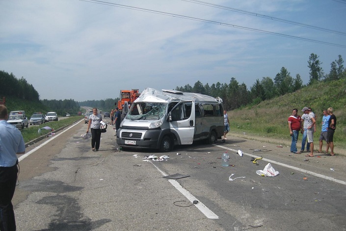 На месте ДТП. Фото пресс-службы УГИБДД ГУ МВД России по Иркутской области