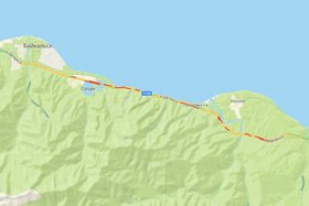 Пробки в районе Байкальска. Скриншот с сайта www.2gis.ru*