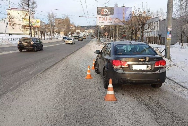 Место аварии в Братске. Фото Госавтоинспекции Иркутской области