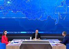 Прямая линия с Владимиром Путиным. Скриншот эфира «Россия 1»