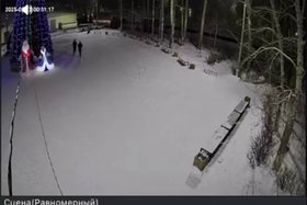 Надувные фигуры. Скриншот видео из телеграм-канала администрации Вихоревки