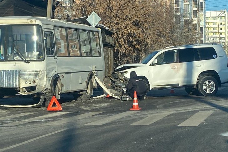 Авария. Фото пресс-службы ГУ МВД России по Иркутской области