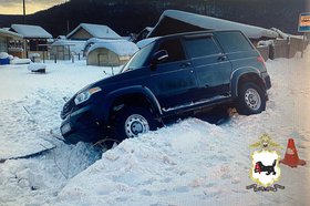 УАЗ мужчина бросил в 80 километрах от Усть-Кута. Фото ГУ МВД России по Иркутской области