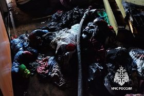Горевшие вещи в квартире. Фото ГУ МЧС России по Иркутской области