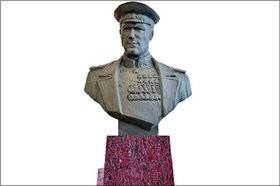 Макет памятника четырежды Герою Советского Союза Георгию Жукову. Изображение из телеграм-канала Сергея Петрова