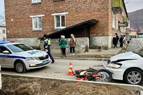 ДТП в Слюдянке. Фото пресс-службы Госавтоинспекции Иркутской области