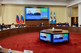 Комиссия по предупреждению и ликвидации ЧС.  Фото пресс-службы правительства Иркутской области
