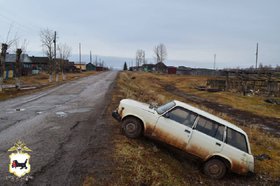 Угнанный автомобиль. Фото пресс-службы ГУ МВД России по Иркутской области