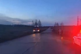 Место ДТП. Скриншот видео пресс-службы Госавтоинспекции Иркутской области