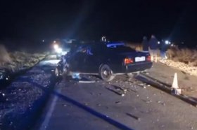 Место аварии. Скриншот видео пресс-службы Госавтоинспекции Иркутской области