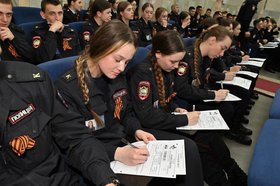 «Диктант Победы». Фото пресс-службы Восточно-Сибирского института МВД России