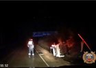 Опрокинувшийся во время погони автомобиль. Скриншот видео Госавтоинспекции Иркутской области