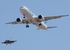 МС-21-310 в сопровождении Як-130М над Иркутском. Фото Алексея Коршунова