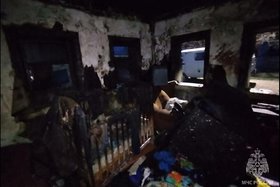 Дом, где произошел пожар. Фото ГУ МЧС России по Иркутской области
