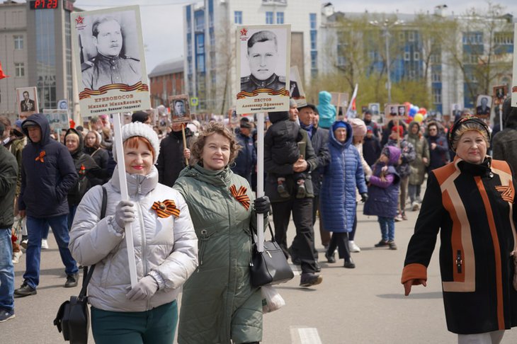 Акция «Бессмертный полк». Фото пресс-служба администрации Иркутска