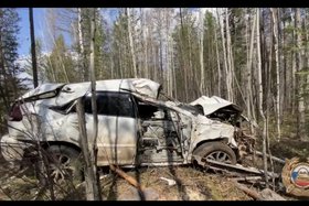 Последствия аварии. Скриншот видео Госавтоинспекции региона