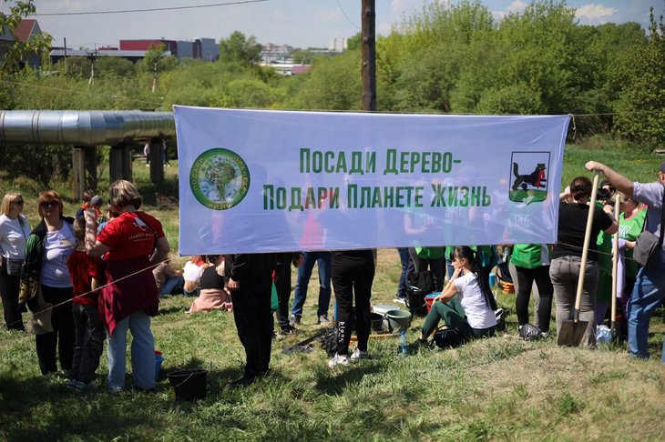 Акция по посадке деревьев. Фото пресс-службы Благотворительного Фонда «Подари Планете Жизнь»
