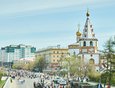 Построение колонны началось в 10:00, она растянулась от памятника Якову Похабову в сторону Московских ворот, и далее по Декабрьских Событий до Дома офицеров. Шествие началось в 12:00.