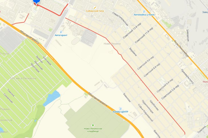 Улица Ярославского. Скриншот с сайта www.2gis.ru*