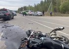 ДТП с мотоциклистом в Иркутском районе. Фото Госавтоинспекции Иркутска и района