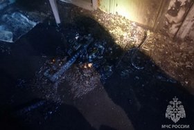 Место пожара в Усолье-Сибирском. Фото ГУ МЧС России по Иркутской области