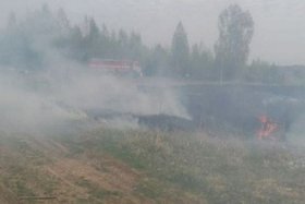 Ландшафтный пожар. Фото пресс-службы ГУ МЧС России по Иркутской области