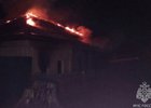 Горящий дом. Фото пресс-службы ГУ МЧС России по Иркутской области
