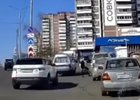 Авария с участием велосипедиста в Усть-Илимске. Скриншот видео пресс-службы Госавтоинспекции Иркутской области