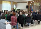 Встреча министра образования Приангарья с жителями Байкальска. Фото из телеграм-канала Максима Парфенова