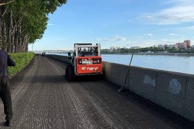 Ремонт дороги на Бульваре Гагарина. Фото IRK.ru
