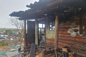 Сгоревший дом. Фото пресс-службы прокуратуры Иркутской области
