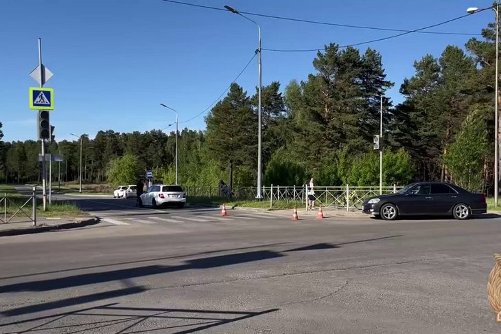 ДТП произошло на перекрестке Боринского и Васильевой. Скриншот видео Госавтоинспекции региона