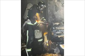 Пожар в Братске. Фото пресс-службы ГУ МЧС России по Иркутской области