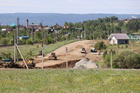 Строительство дороги в Максимовщине. Фото из телеграм-канала Леонида Фролова