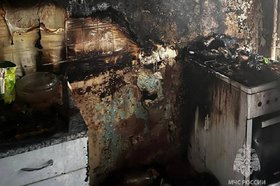 Квартира после пожара. Фото пресс-службы ГУ МЧС России по Иркутской области